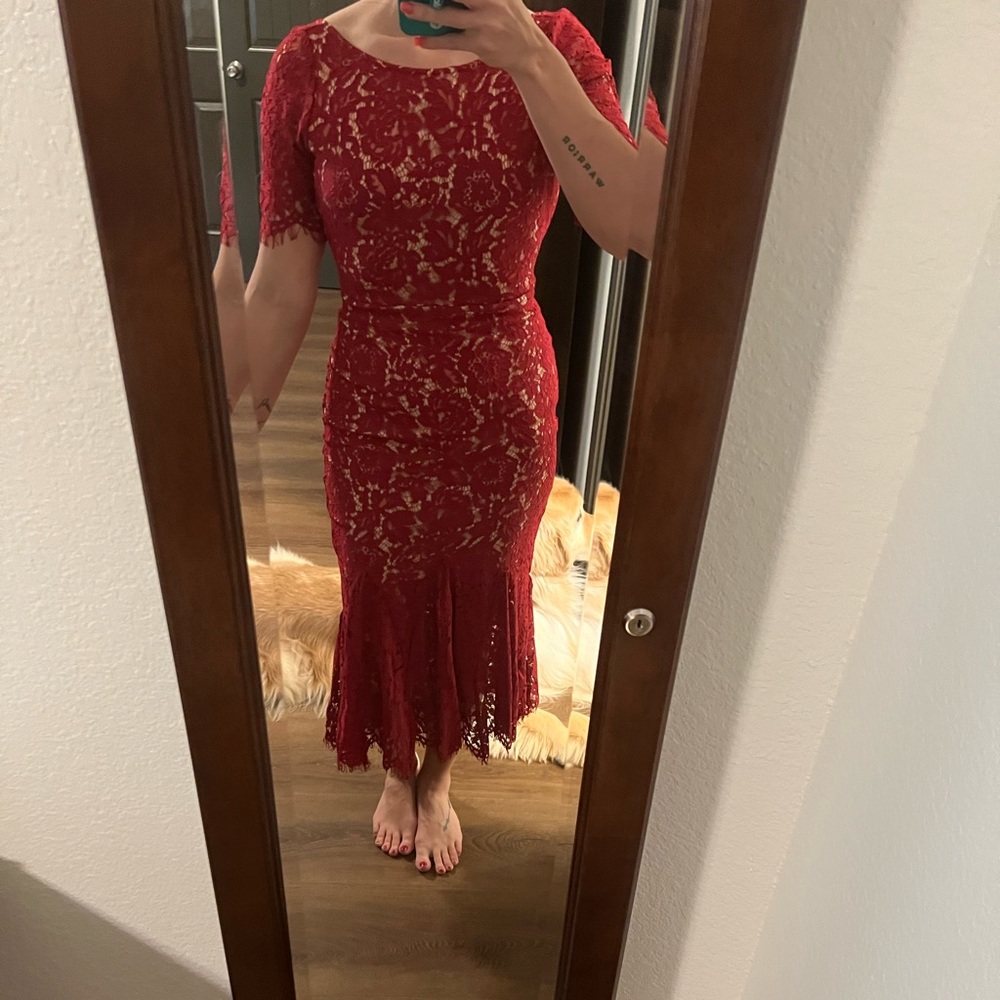 Burgundy Midi Dress